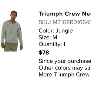 Alo yoga triumph crew neck sweatshirt